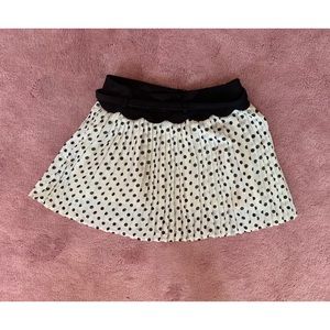 Korean dotted crepe skirt with belt
